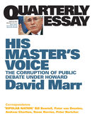 Quarterly Essay 26, His Master’s Voice: The Corruption of Public Debate under Howard